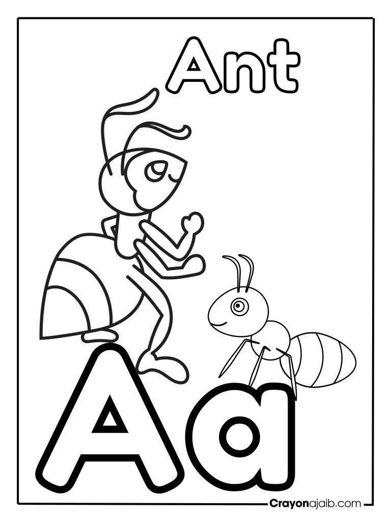 Animal letter a for ant