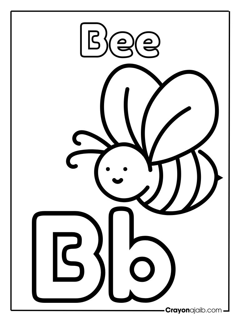 Animal letter b for bee