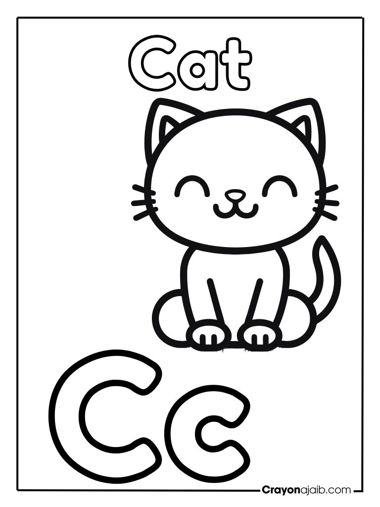 Animal letter c for cat