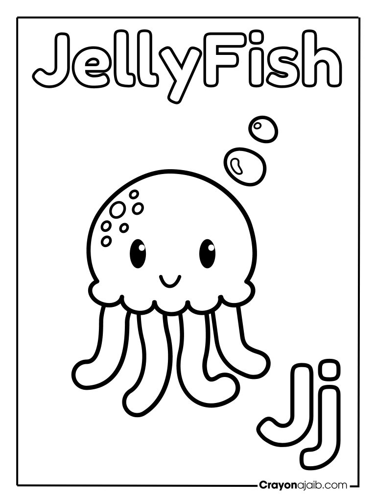 Animal letter j for jellyfish