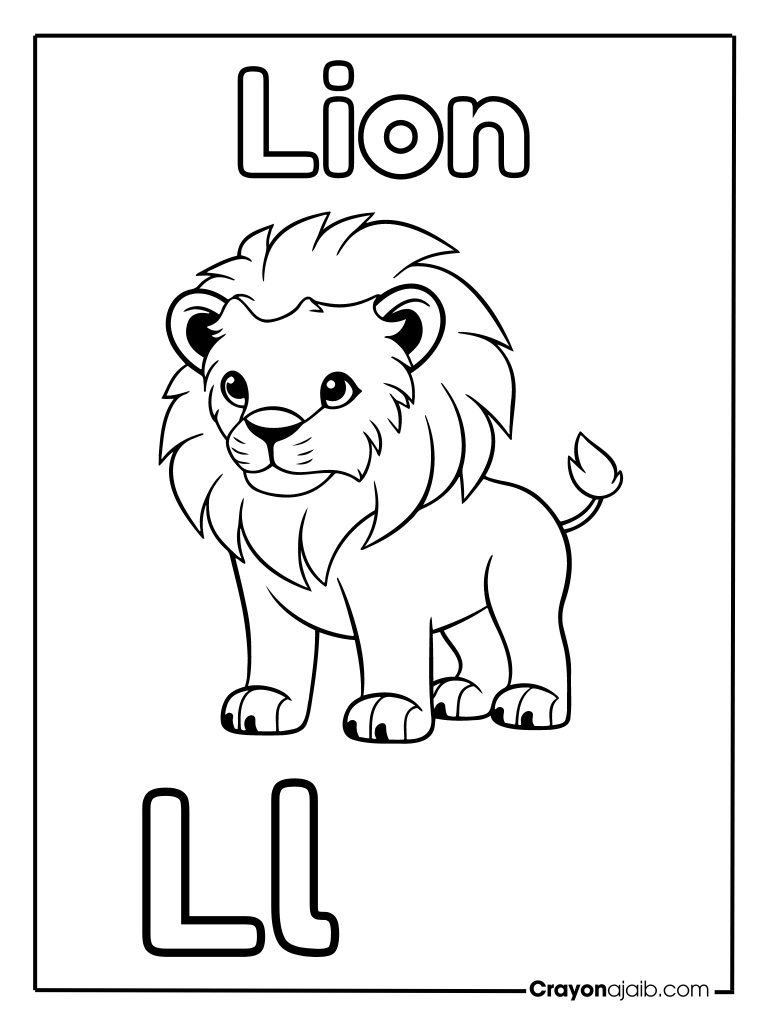 Animal letter l for lion