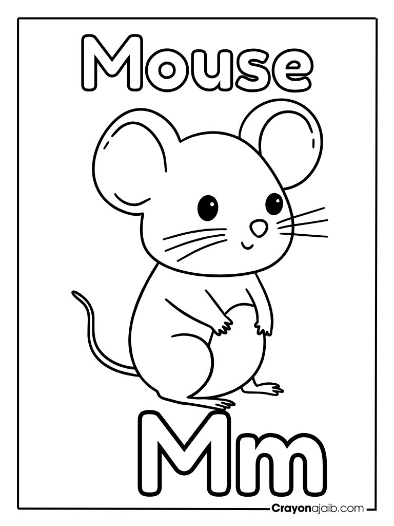 Animal letter m for mouse