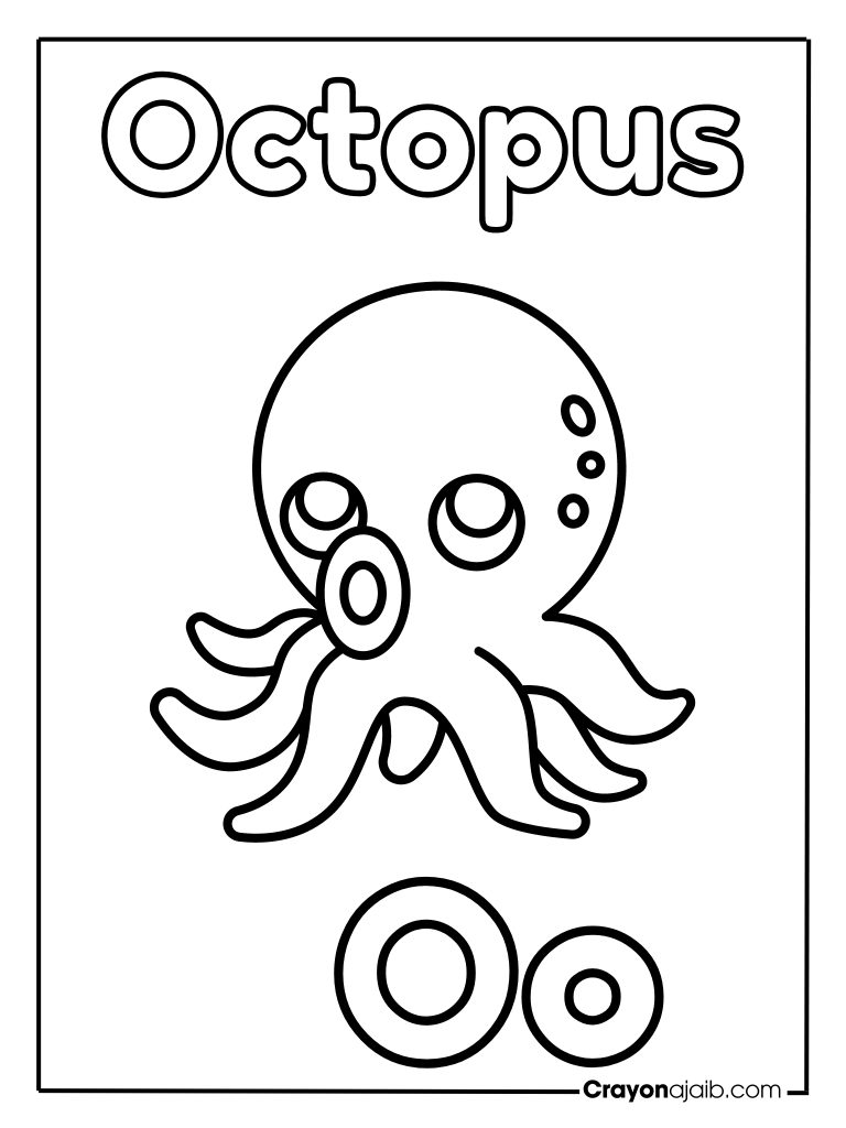 Animal letter o for octopus