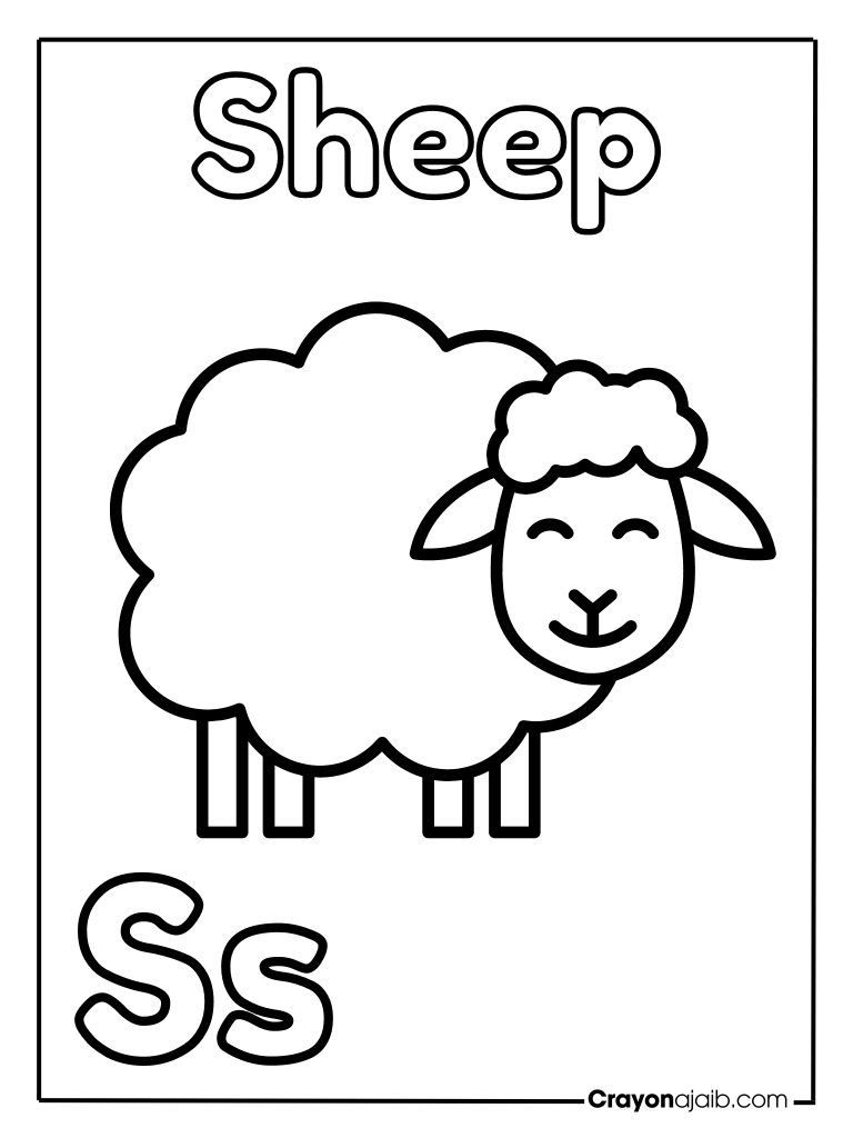 Animal letter s for sheep