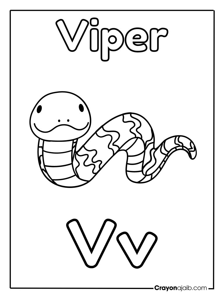 Animal letter v for viper