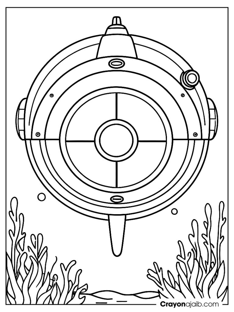 Cute submarine with periscope for kids ca