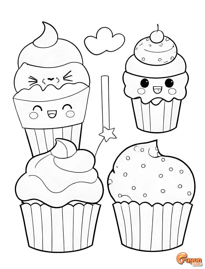 Default cupcake wonderland cupcake wonderland simple outlines 1 crayonajaib