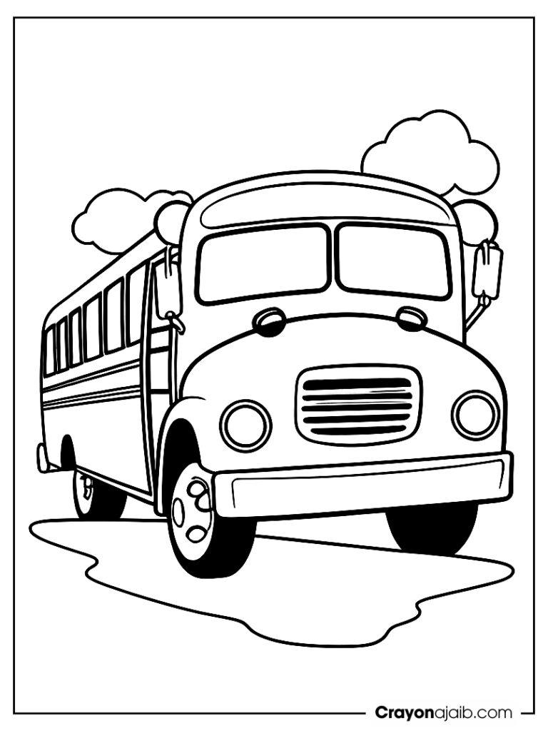 Happy school bus with smiling face for preschoolers (1) ca