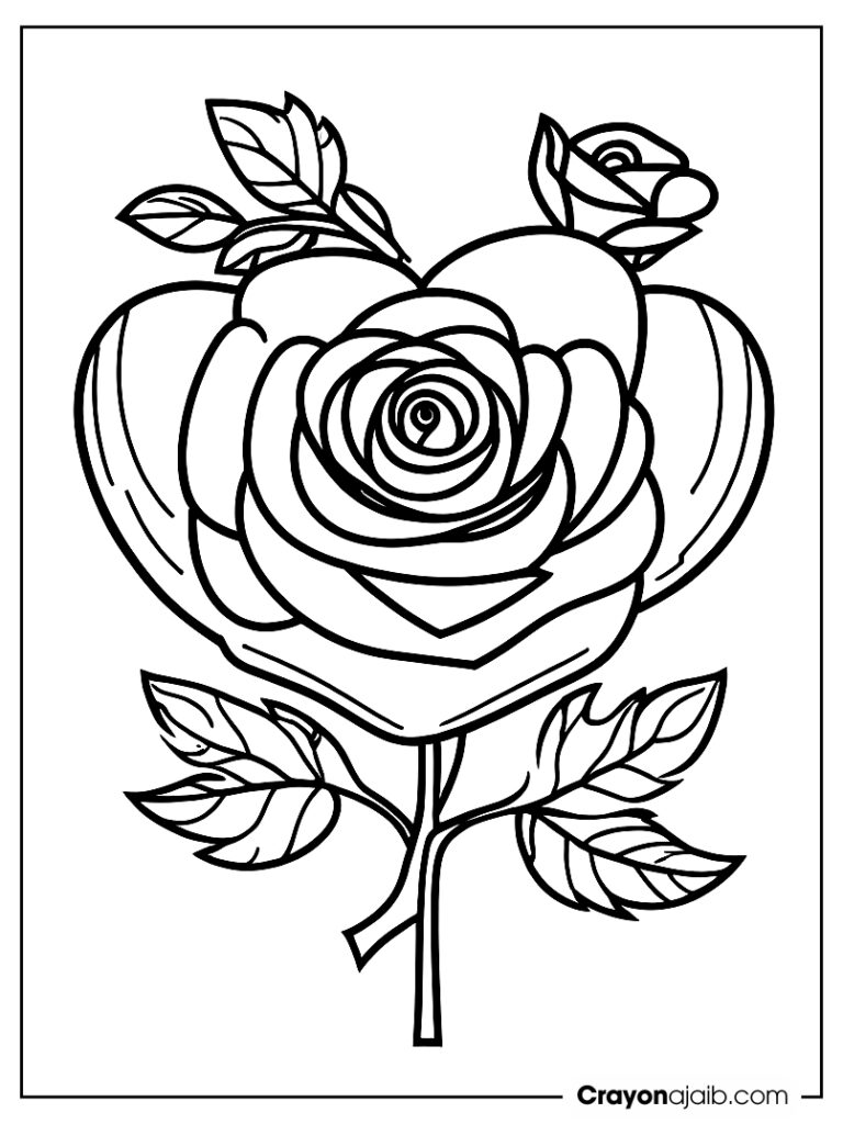 Heart shaped rose art ca