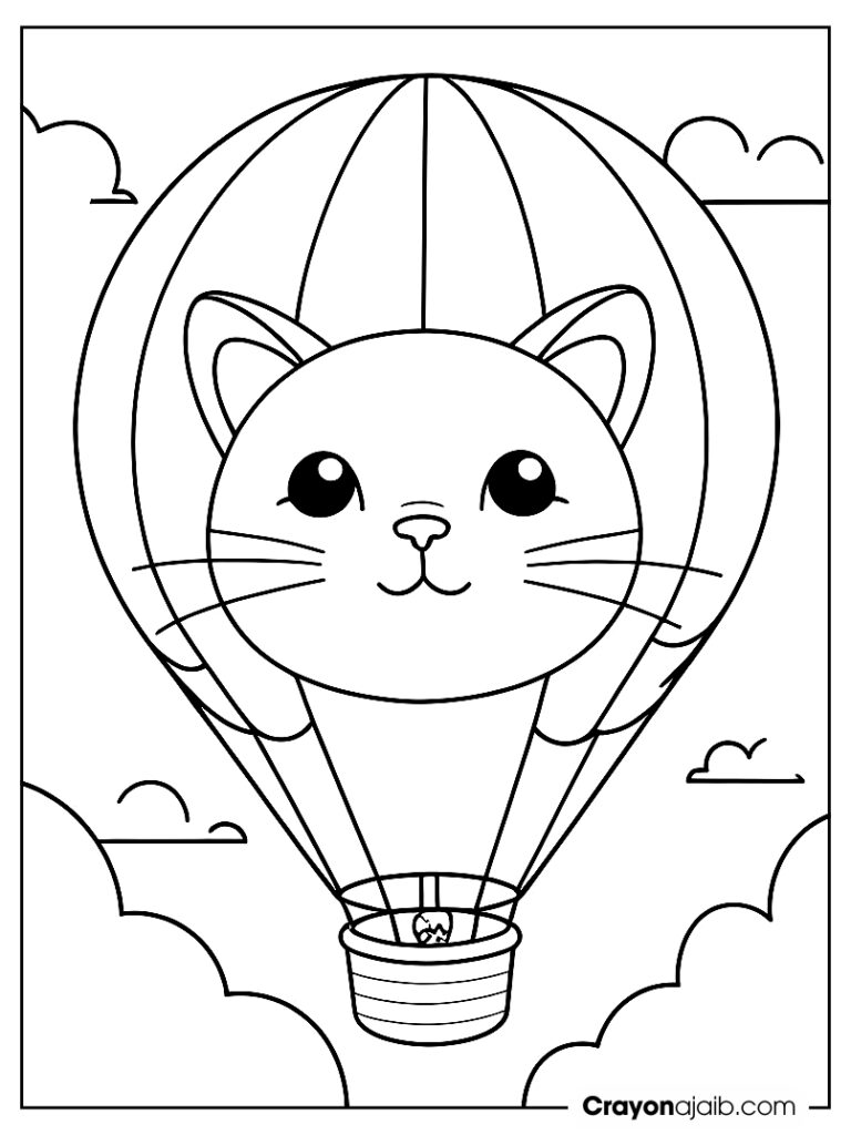 Hot air balloon shaped like a cat ca