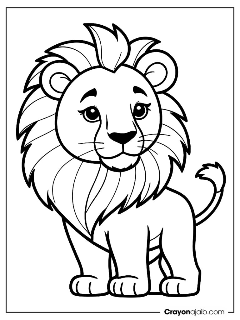 Majestic lion coloring page ca