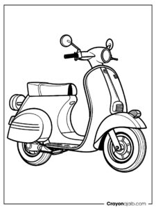 Simple classic scooter design for kindergarten ca