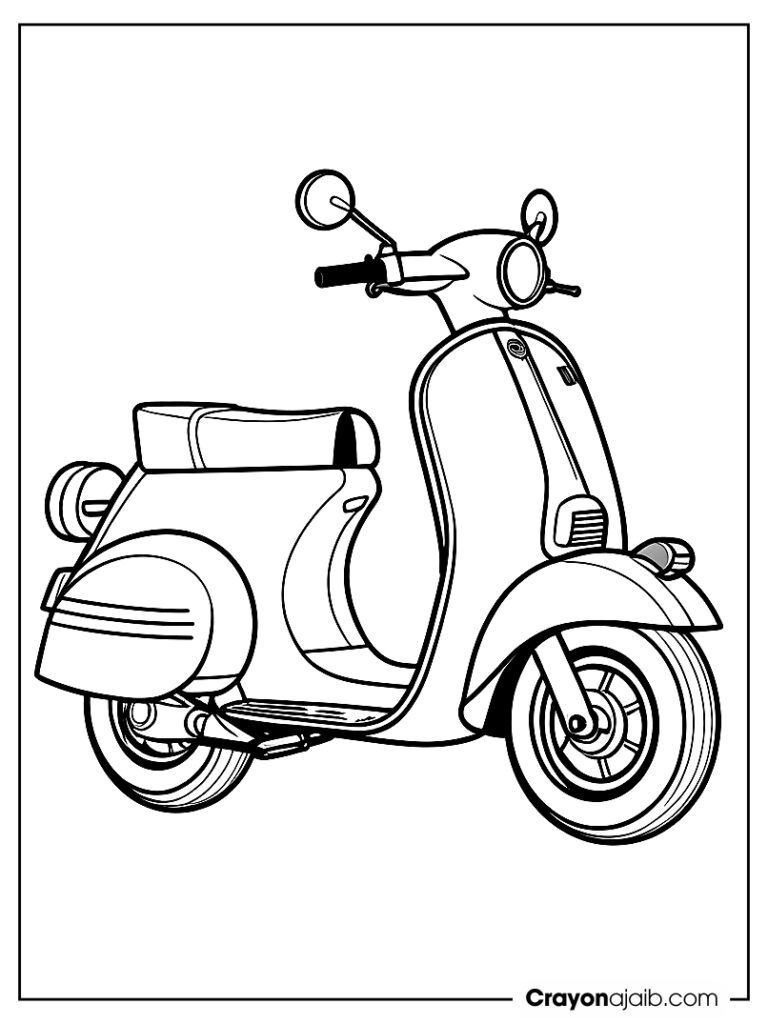 Simple classic scooter design for kindergarten ca