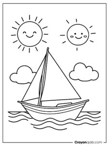 Boosting their artistic creativity in a fun way using sailboat coloring ca