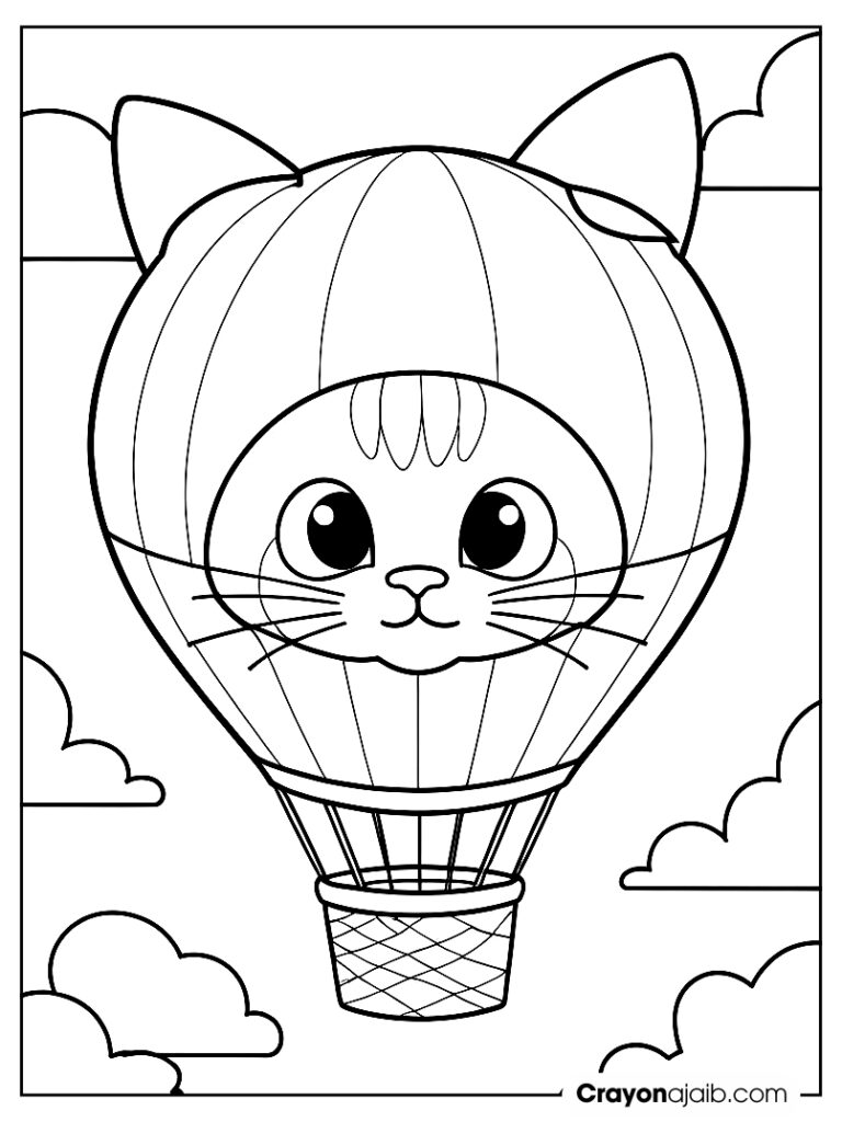 Hot air balloon shaped like an animal's head ca