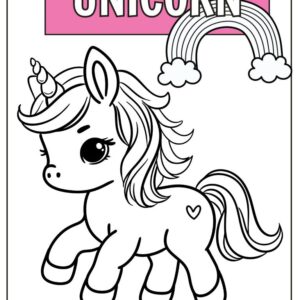 Magical unicorn coloring pages for kids adults