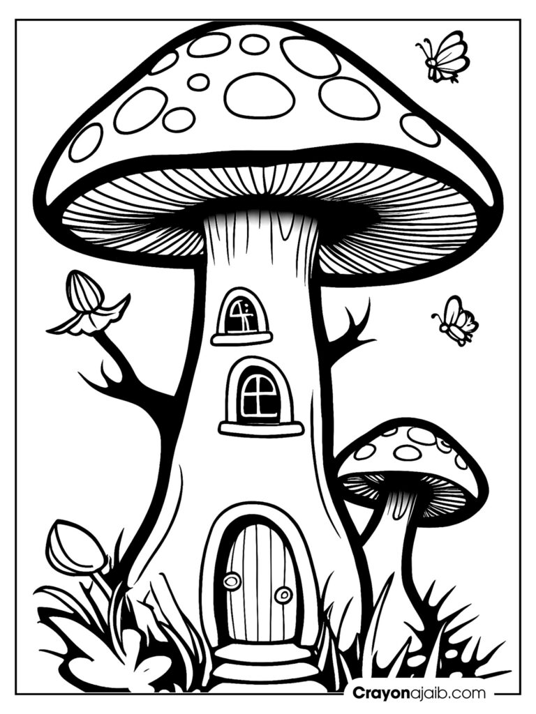 Capture the magic fairy house coloring pages that inspire