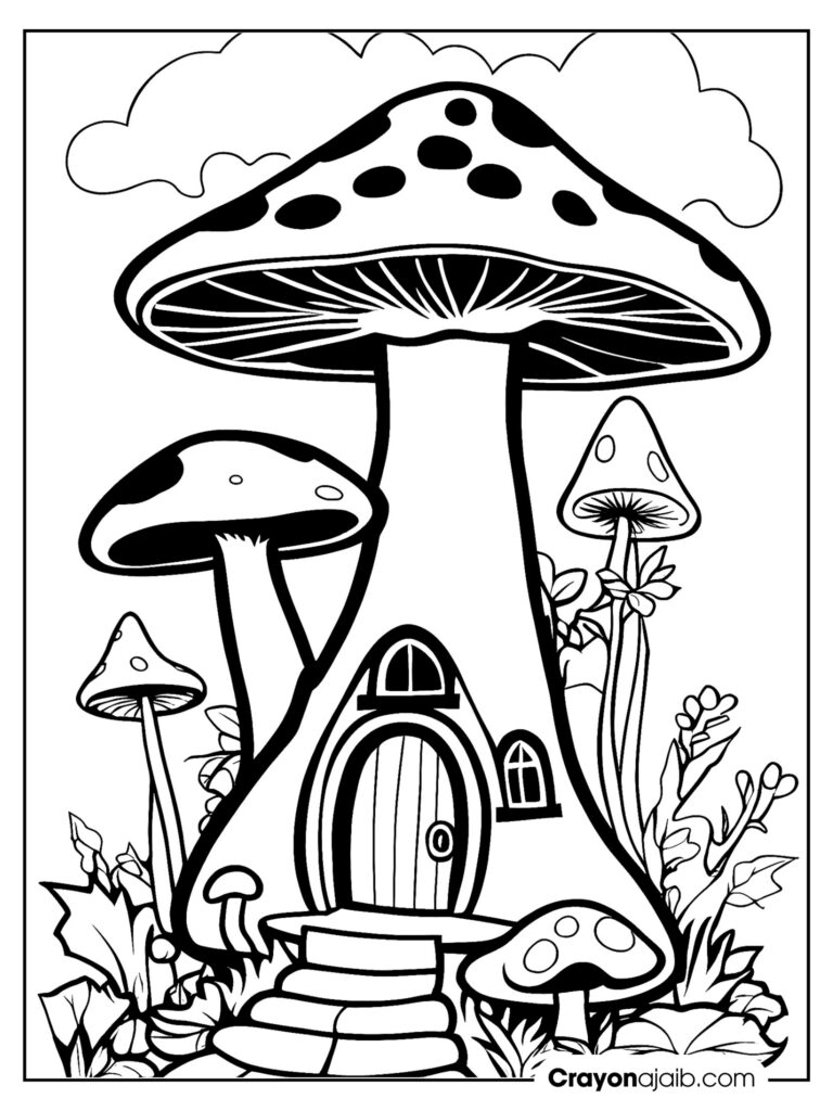 Color your way to a fairy tale adorable fairy house coloring pages