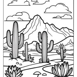 Desert with cacti