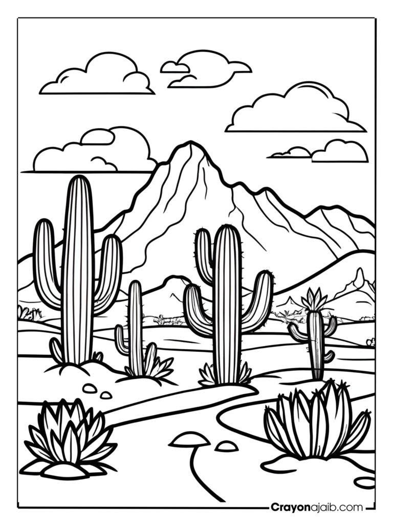 Desert with cacti