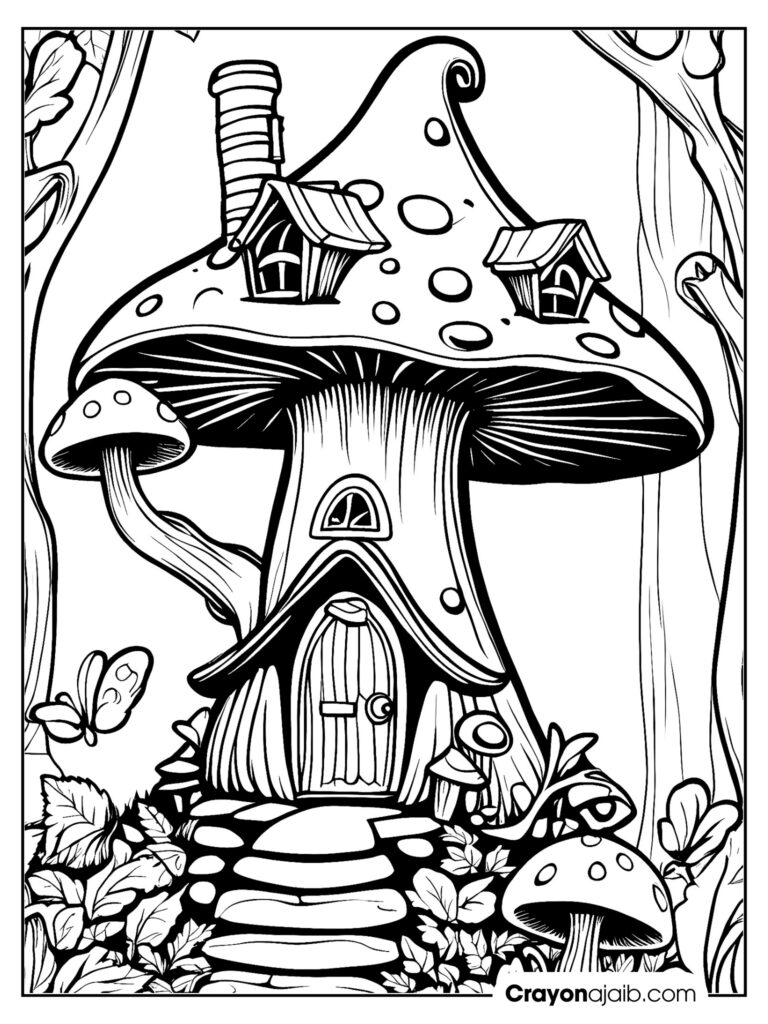 Design your own fairy world creative coloring pages for kids