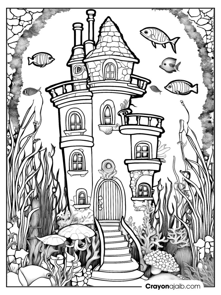 Download the magic free fairy house coloring pages for endless fun