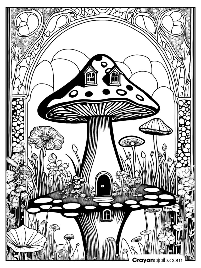 Let imagination soar free printable fairy house coloring pages