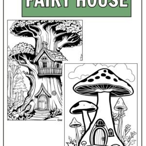 Printable fairy house coloring pages