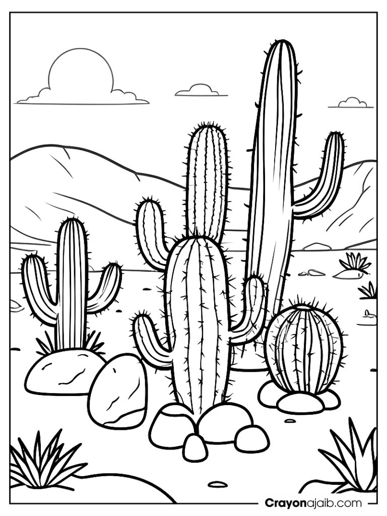 Desert scene is perfect for kindergarten kids ca