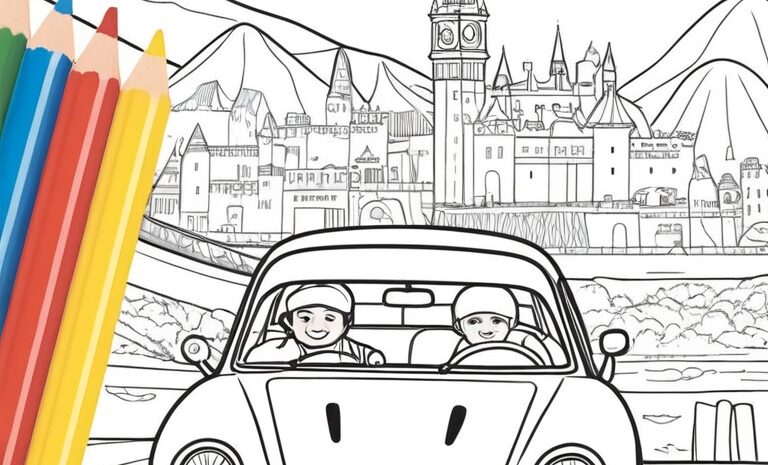 Amazing vehicles and transportation coloring book