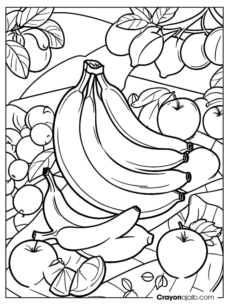 Banana on picnic blanket with other fruits ca