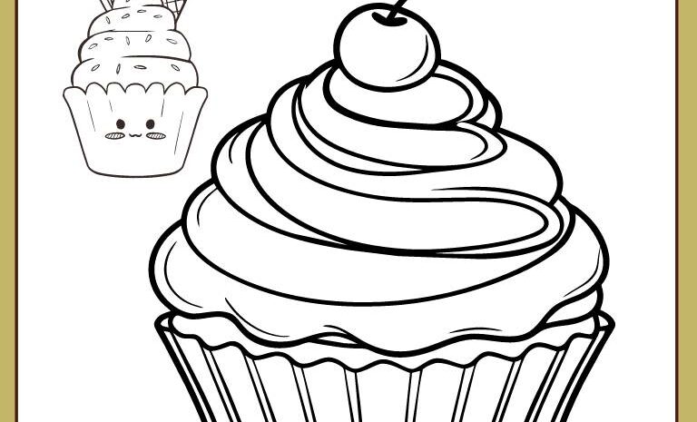 Best cupcake coloring pages ideas