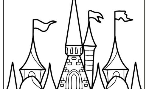 Castle coloring pages free printables