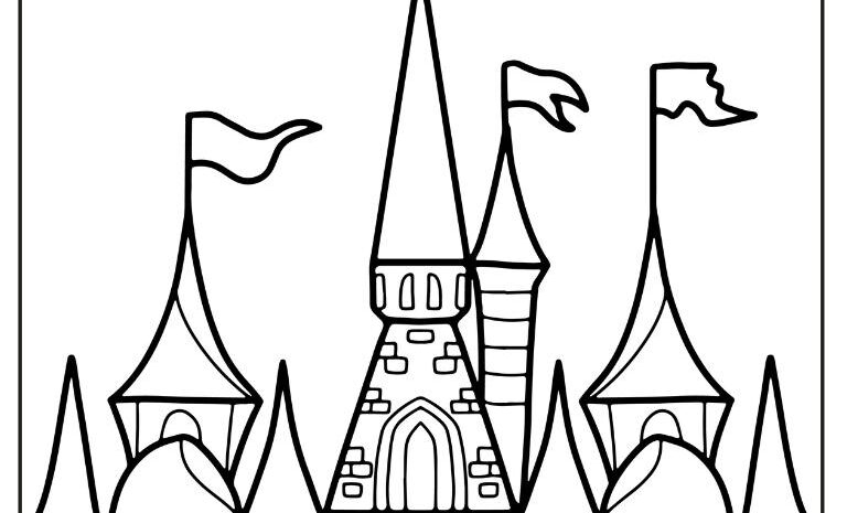 Castle coloring pages free printables