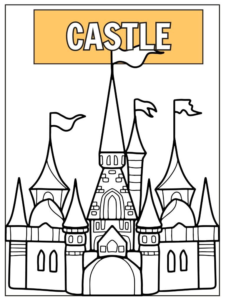 Castle coloring pages free printables