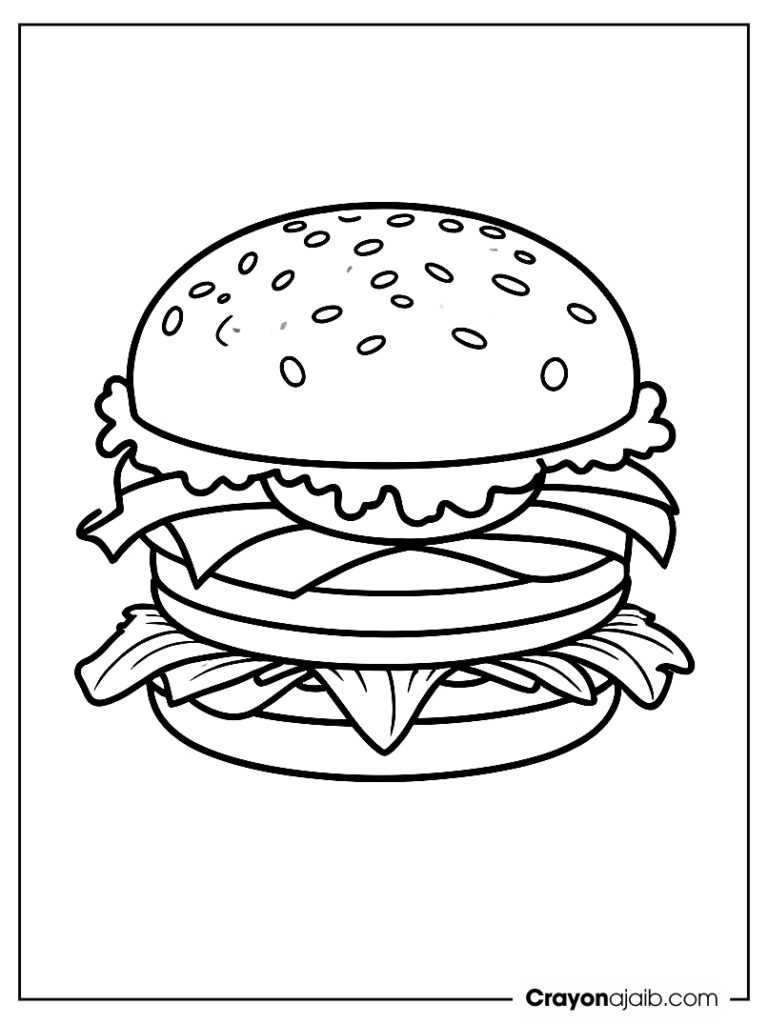 Classic burger with toppings for kids ca