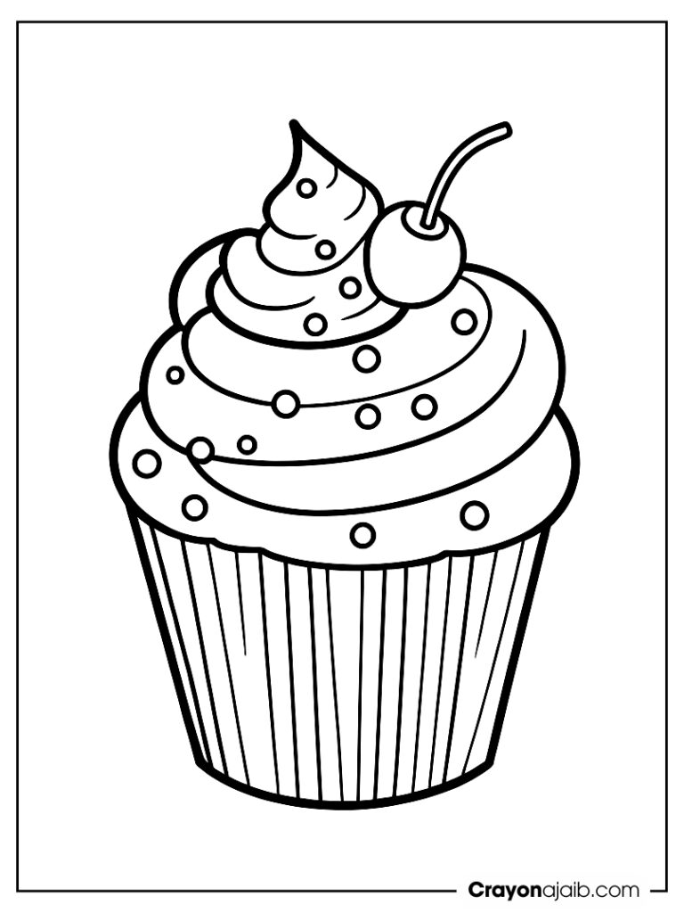 Cute frosted cupcake drawing ca