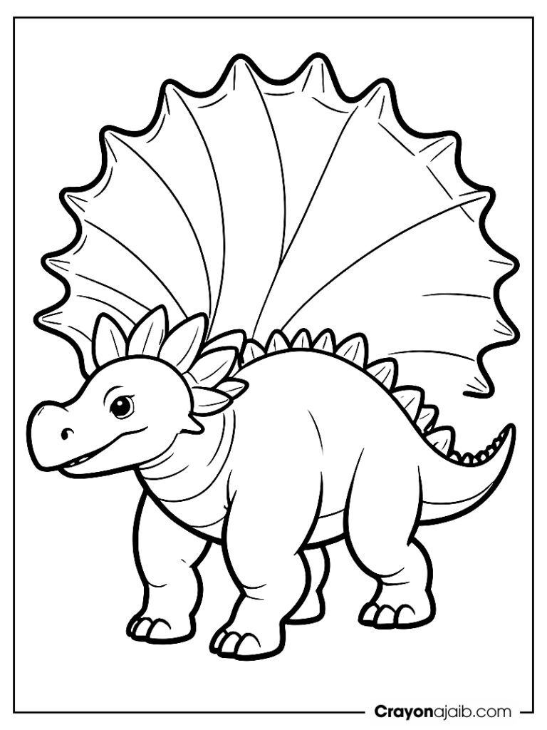 Cute stegosaurus dinosaur coloring sheet ca