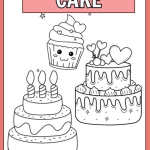 Free cake coloring pages for kids & adults