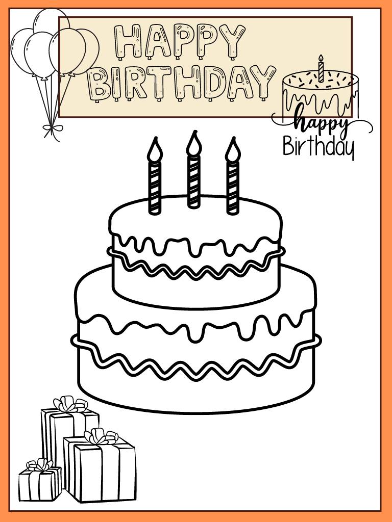 Free printable birthday coloring pages