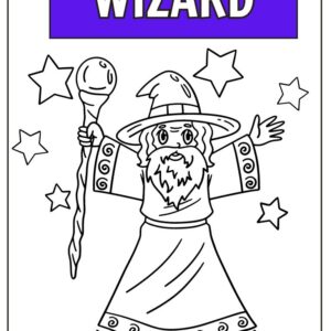 Free wizard coloring pages