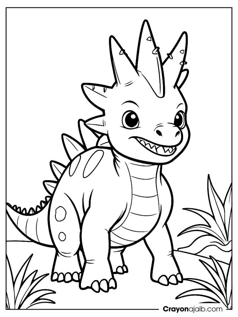 Kindergarten styracosaurus coloring page ca