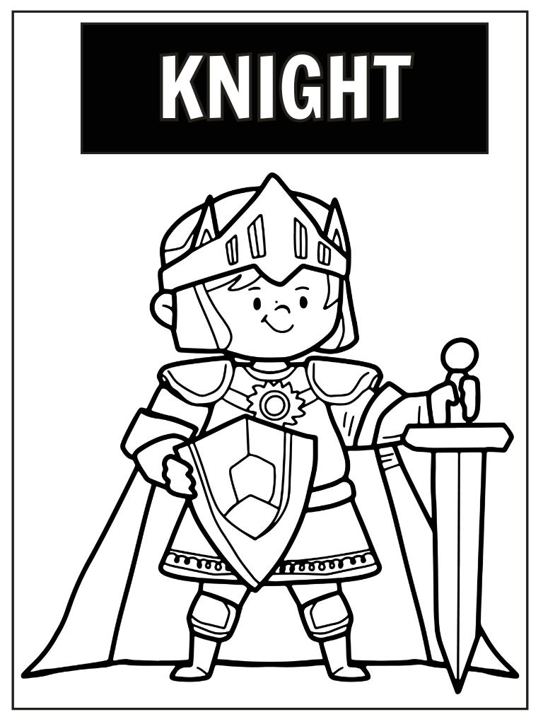 Knight coloring pages ideas