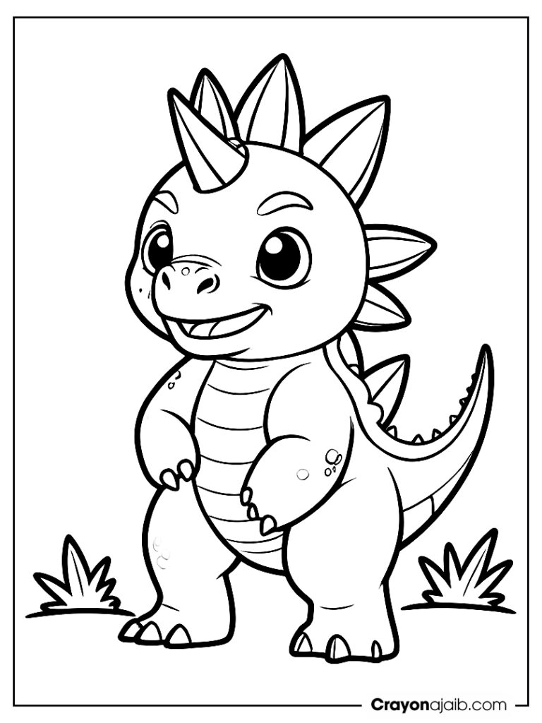 Styracosaurus coloring page for kids ca