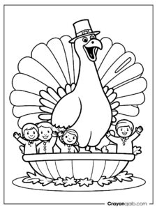 Thanksgiving parade float coloring page ca