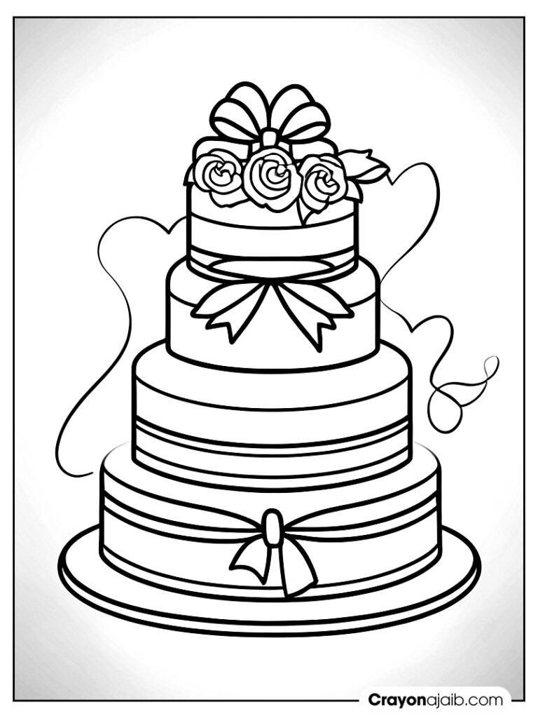 Two tier ribbon wedding cake ca