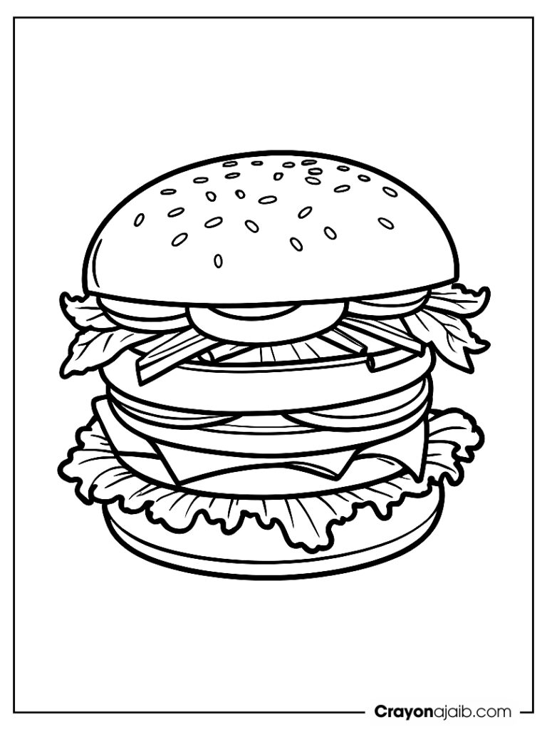 Layered half burger drawing ca