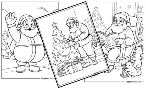 Best coloring book collection santa claus