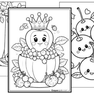 Easy cherry coloring pages for toddlers crayonajaib