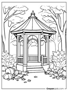 Garden gazebo coloring page ca